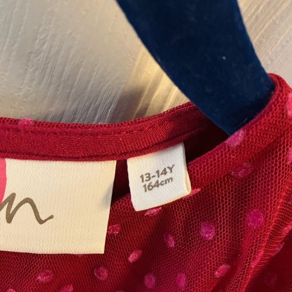 Mini Boden Girls Pink Tulle Polka Dot Dress Sz 13-14y - Picture 6 of 8
